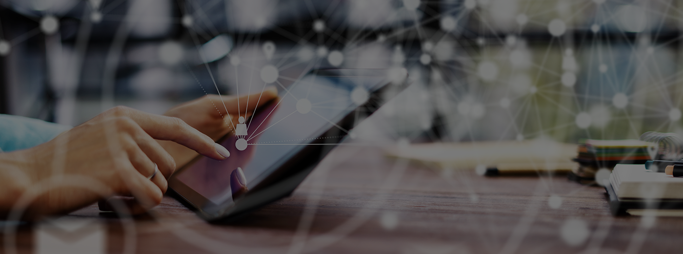 Female hands with digital tablet