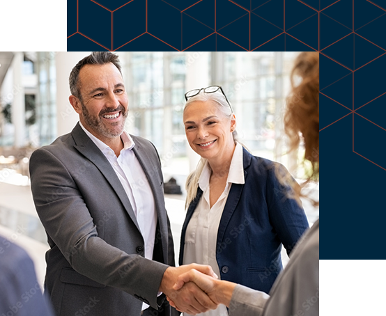 Business people shaking hands in meeting